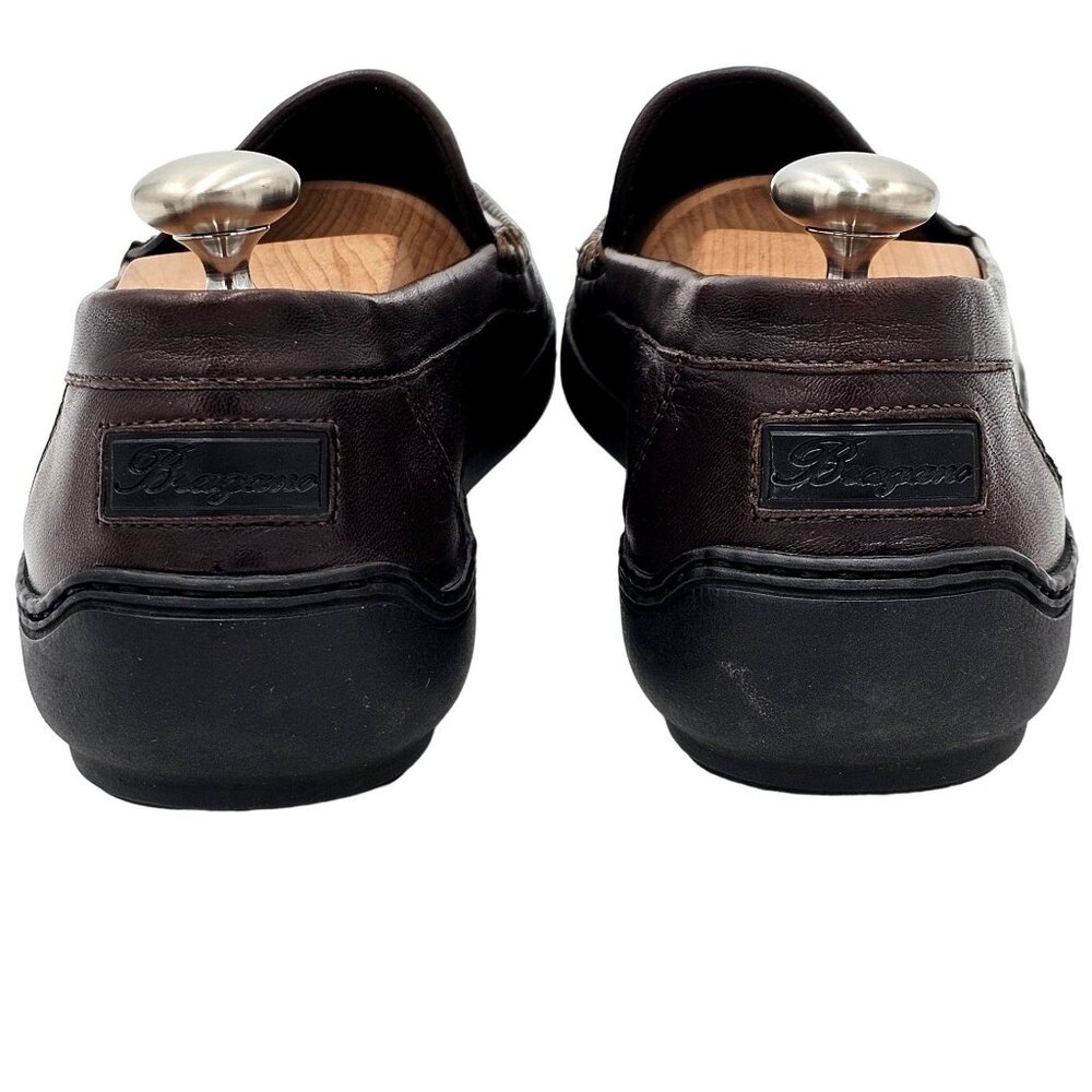 Vintage Bragano Loafers Cole Haan Italy Mens 7 Brown Leather Dress Shoes Loafers - Picture 6 of 13